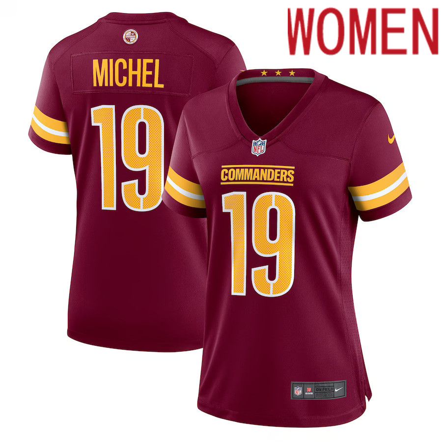 Women Washington Commanders #19 Marken Michel Nike Burgundy Game NFL Jersey